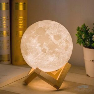 Mydethun 3D Moon Lamp with 5.9 Inch Wooden Base