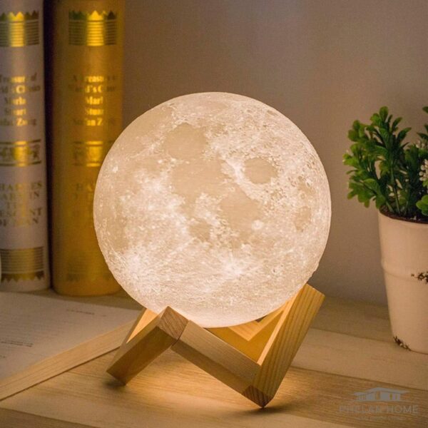 Mydethun 3D Moon Lamp with 5.9 Inch Wooden Base